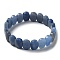 Natural Kyanite Beaded Stretch Bracelet, Gemstone Jewelry for Women, Oval, Inner Diameter: 2-1/8 inch(5.4~5.5cm)
