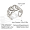 Vintage Style Heart 304 Stainless Steel Open Cuff for  Women, Hollow, Stainless Steel Color, Inner Diameter: 2-3/8 inch(6cm)