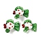 Home Decorations, Handmade Lampwork Display Decorations, Fish, Green, 12~13x26~28x20~22mm