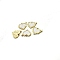 Alloy & Cellulose Acetate Pendants, Heart, White, 18x16mm