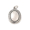 925 Sterling Silver Pendants, with Jump Rings and 925 Stamp, Antique Silver, Oval, 21.5x15.5x4mm, Hole: 3.5mm