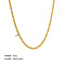 Stainless Steel Curb Chain Necklaces, Golden, 17.32 inch(44cm)