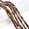 Natural Picasso Jasper/Polychrome Jasper Beads Strands, Barrel, 7.5~8x4~5mm, Hole: 0.6mm, about 48pcs/strand, 15.16~15.35 inch(38.5~39cm)