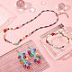 Collier et bracelet de perles naturelles et de graines de verre et boucles d'oreilles pendantes SJEW-SW00008-3