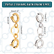 6pcs 2 colores 304 cierres de anillo de resorte de acero inoxidable FIND-AB00013-3