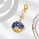 Бусины из натурального лазурита и сплава с подвесками в виде дерева жизни HJEW-JM03129-02-1