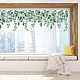 ポリ塩化ビニールの窓の静的なステッカー  長方形  窓の装飾用  葉  380x1160mm AJEW-WH0385-0008-7