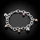 Fashion Alloy Chain Bell Charm Bracelets BJEW-BB00266-3