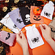 BENECREAT 24PCS 6 Colours Halloween Burlap Wrapping Bag Drawstring Bag ABAG-BC0001-49-3