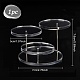 FINGERINSPIRE Round Acrylic Finger Ring Riser Clear 3 Tier Jewelry Display Stands for Rings Bracelets Watches Small Cupcake Stand Display Rack for Action Figures RDIS-WH0004-13-2