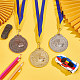Fingerinspire 3 Uds. Medalla de baloncesto de premio de aleación de 3 colores AJEW-FG0003-35-4