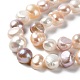 Fili di perle di perle d'acqua dolce coltivate naturali PEAR-E018-92-3