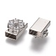 Messing Micro Pave klare Zirkonia Folie Charms KK-H738-34P-2
