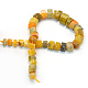 Faceted Column Natural Dyed Agate Graduated Beads Strands G-L456-29D-2