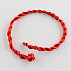 Cable de pulsera hecha a mano de nylon trenzado X-BJEW-R257-01-1