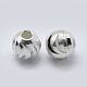 925 gewellte Distanzperlen aus Sterlingsilber STER-K171-42S-01-1