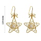 Eco-Friendly Five-Pointed Star Iron Pendants Dangle Earrings EJEW-PH01401-04-7