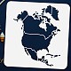 FINGERINSPIRE North America Map Stencil 11.8x11.8 inch Hollow Out United States Canada Mexico Map Drawing Stencil Reusable North America Travel Place Map Craft Stencil for Photo Album DIY-WH0391-0179-3