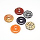 Donut/pi disco colgantes de piedras preciosas naturales G-L234-40mm-M-1
