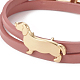 Imitation Leather Puppy Wrap Bracelets BJEW-G620-A02-2