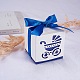 Cochecito hueco bb coche carro caja de dulces regalos de banquete de boda con cintas CON-BC0004-97E-6