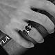 Fashionable 316L Surgical Stainless Steel Skull Rings Wide Band Rings for Men RJEW-BB10144-7-2