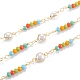 Handgefertigte Perlenketten aus Messing CHC-M021-16LG-1