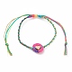 Bracelets de perles de nylon tressés réglables BJEW-JB05868-2