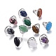 Adjustable Natural & Synthetic Gemstone Finger Rings RJEW-I068-C-1-1
