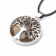Natural & Synthetic Mixed Stone Pendant Necklaces G-T104-09-3