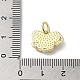 Amuletos de mariposa de latón con concha esmaltada de mal de ojo con anillos de salto KK-E092-27G-04-3