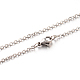 304 Stainless Steel Cable Chain Necklace Making NJEW-N0022-02-3
