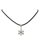 Ожерелья с подвеской в виде снежинки из сплава в тибетском стиле NJEW-JN04538-3