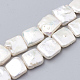 Naturales keshi abalorios de perlas hebras PEAR-T001-05-1