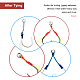 SUPERFINDINGS 382PCS 7 Sizes Stainless Steel Double Snap Rings Fishing Split Rings for Saltwater Freshwater Fishing for Saltwater Freshwater Fishing with ABS Fishing Plier STAS-FH0001-05-5