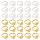 Chgcraft 30 piezas 2 colores anillo de latón ajustable fornituras KK-CA0002-24-1