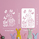 FINGERINSPIRE Easter Bunny Painting Stencil 8.3x11.7inch Reusable Rabbit Miss Easter Eggs Tulip Butterfly Chicks Drawing Template Easter Decoration Stencil for Painting on Wood Wall Fabric Furniture DIY-WH0396-652-2