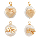NBEADS 4 Pcs Mother's Day Pearl Charms PEAR-NB0001-82-1