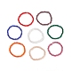 Set di anelli elasticizzati con perline rotonde in vetro bling 8 pz 8 colori per le donne RJEW-JR00539-1