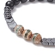Dyed Natural & Synthetic Mixed Gemstone Arrow Beaded Strech Bracelet for Women BJEW-JB09364-4