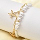 Браслеты с подвесками в виде морских звезд из нержавеющей стали 304 для женщин BJEW-F520-06G-5