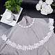 CRASPIRE Lace Wedding Shawl Wrap White Bridal Shoulder Covers UP Scarf Evening Prom Party Dress Shawl White Polyester Bridal Lace Shawl AJEW-WH0248-17-5