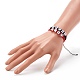 Set di bracciali con perline intrecciate in filo di nylon regolabili per san valentino BJEW-JB06238-3