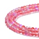 Frosted Transparent Glass Beads Strands FGLA-M002-01A-3
