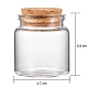 Verre bouteille en verre jar pour les contenants de perles CON-E008-58x47mm-3