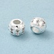 Perles de placage en laiton avec zircone cubique de micro pave KK-F866-06S-1