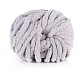 Fil de chenille géant en laine de polyester, Fil à tricoter doux et volumineux géant de qualité supérieure., pour la couverture de jet d'oreiller de noeud tressé à la main, gris clair, 20mm, environ 27 m / bibone 