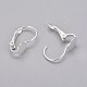 Silver Color Plated Brass Leverback Earring Findings X-KK-B797-S-NF-2