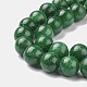 Chapelets de perles rondes en jade de Mashan naturelle G-D263-8mm-XS26-3