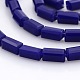 Imitation Jade Glass Faceted Cuboid Beads Strands GLAA-A028A-03-1